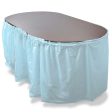 14  Light Blue Reusable Plastic Table Skirt, Extends 20 + Supply