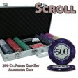 300 Ct Custom Breakout Scroll Poker Chip Set Aluminum Case Fashion