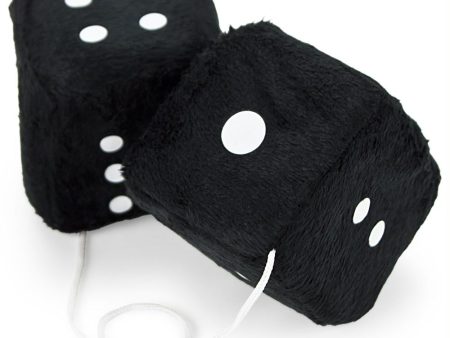 Pair of Black 3in Hanging Fuzzy Dice Sale