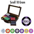 300 Ct Standard Breakout Scroll Poker Chip Set Walnut Case Cheap