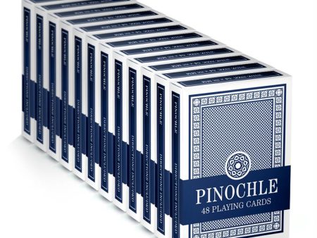 12 Blue Decks of Pinochle Playing Cards Fashion