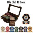 300 Ct Custom Breakout Nile Club Poker Chip Set - Walnut Sale