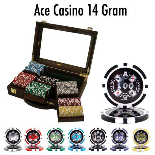 300 Ct - Custom Breakout - Ace Casino 14 Gram - Walnut on Sale