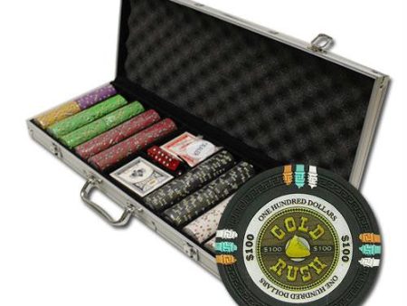 500Ct Claysmith Gaming  Gold Rush  Chip Set in Aluminum Case Supply