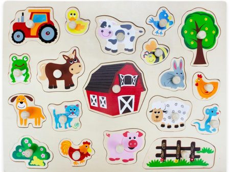 Jumbo Barnyard Helpers Peg Puzzle Supply