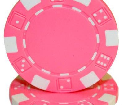 Roll of 25 - Striped Dice 11.5 gram - Pink Cheap