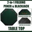 48  Green Octagon Folding Poker and Blackjack Table Top Online