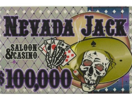 $100,000 Nevada Jack 40 Gram Ceramic Poker Plaque For Discount