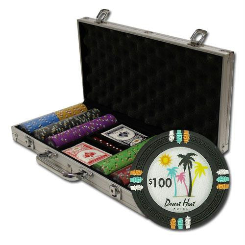 300Ct Claysmith Gaming  Desert Heat  Chip Set in Aluminum Discount