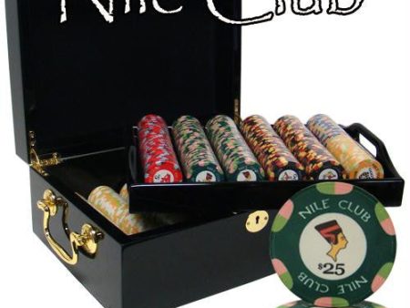 500 Ct Standard Breakout Nile Club Chip Set - Mahogany Case For Discount