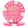 Roll of 25 - Pink - Tournament Hot Stamp Poker Chips 12.5g on Sale