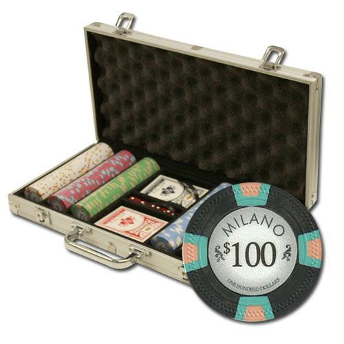 300Ct Custom Claysmith Gaming  Milano  Chip Set in Aluminum For Sale