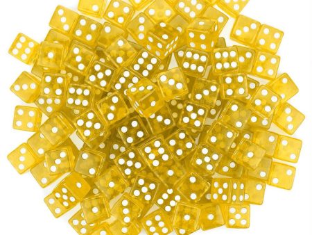 100 Yellow Dice - 16 mm Online