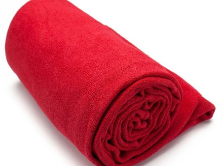 Red Non-Slip Microfiber Hot Yoga Towel with Carry Bag Hot on Sale