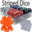 200 Ct - Custom Breakout - Striped Dice 11.5G - Acrylic Tray on Sale