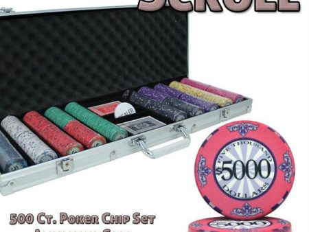 500 Ct Standard Breakout Scroll Chip Set - Aluminum Case Online