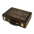 300 Ct Walnut Wooden Case w- See Through Lid Sale