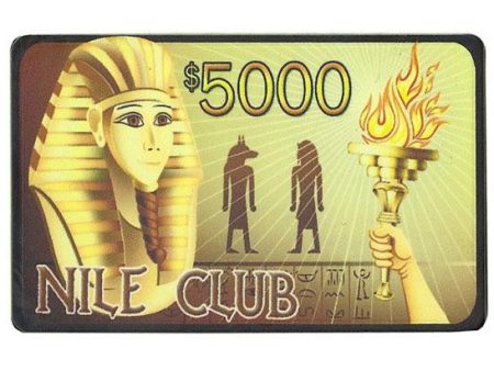 $5000 Nile Club 40 Gram Ceramic Poker Plaque Fashion