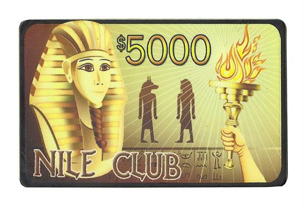 $5000 Nile Club 40 Gram Ceramic Poker Plaque Fashion