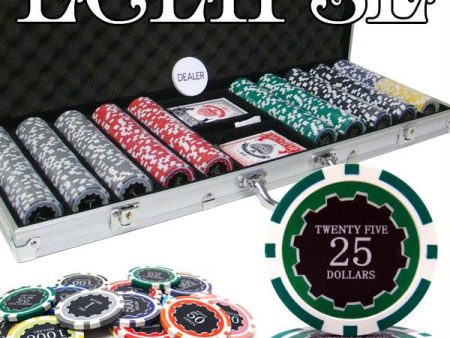 500 Ct Custom Breakout Eclipse 14G Poker Chip Set - Aluminum For Cheap