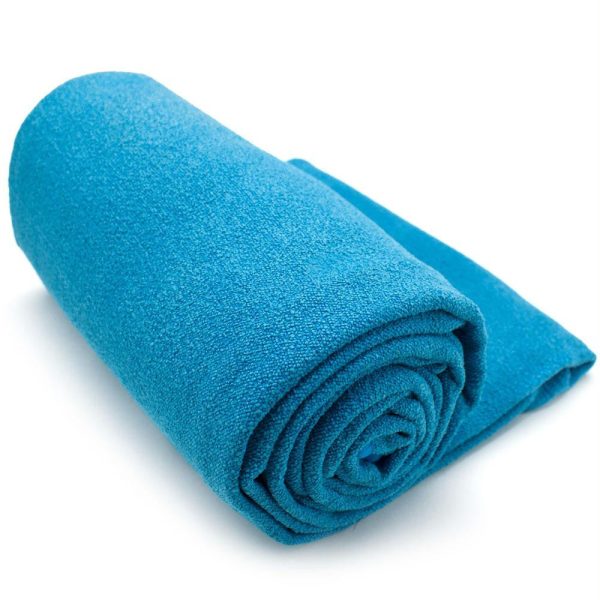 Blue Non-Slip Microfiber Hot Yoga Towel with Carry Bag Online Hot Sale