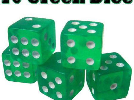 10 Green Dice - 16 mm Online