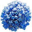 100 Blue Dice - 19 mm Online Sale