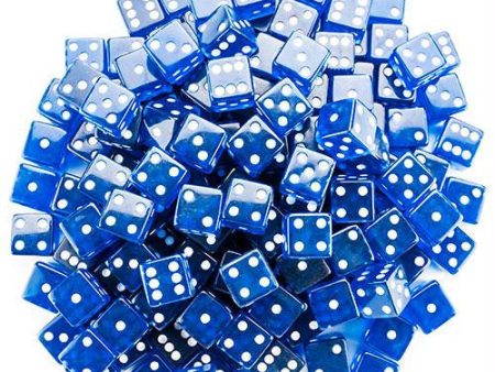 100 Blue Dice - 19 mm Online Sale