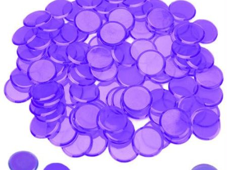 100 Pack Purple Bingo Chips on Sale