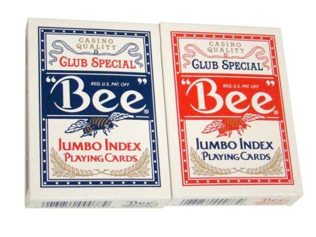 Bee No. 77 Diamond Back Club Special Red-Blue Decks - Jumbo For Discount