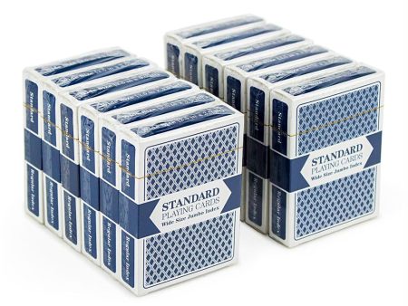 12 Blue Decks (Wide Size, Jumbo Index) Hot on Sale