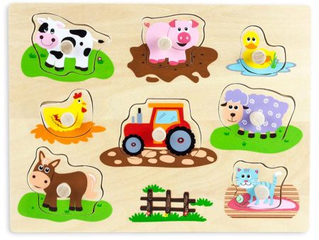 Professor Poplar s Wooden Barnyard Peg Puzzle Online Hot Sale