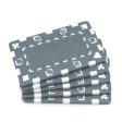 5 Gray Rectangular Poker Chips on Sale