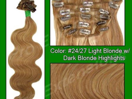 #24-27 Light Blonde w Dark Blonde Highlights - 20  Body Wave For Cheap