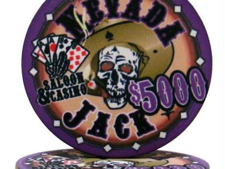 $5000 Nevada Jack 10 Gram Ceramic Poker Chip Online