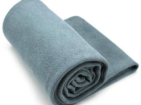 Gray Non-Slip Microfiber Hot Yoga Towel with Carry Bag Online now