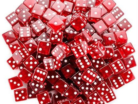 100 Red Dice - 19 mm Cheap