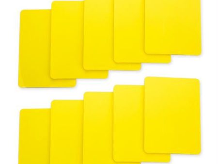 Set of 10 Yellow Plastic Poker Size Cut Cards Online