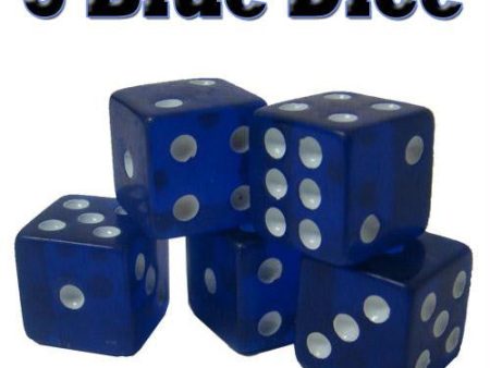 5 Blue Dice - 16 mm Sale