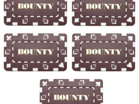 5 Denominated Poker Plaques Brown BOUNTY Supply