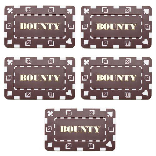 5 Denominated Poker Plaques Brown BOUNTY Supply