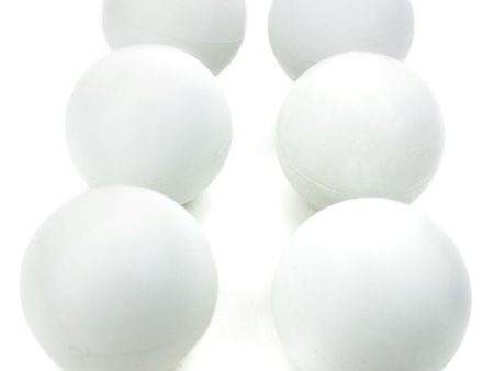 Set of 6 White Regulation Size Lacrosse Balls in Mesh Bag on Sale