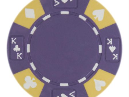 Roll of 25 - Purple - Ace King Suited 14 Gram Poker Chips For Cheap